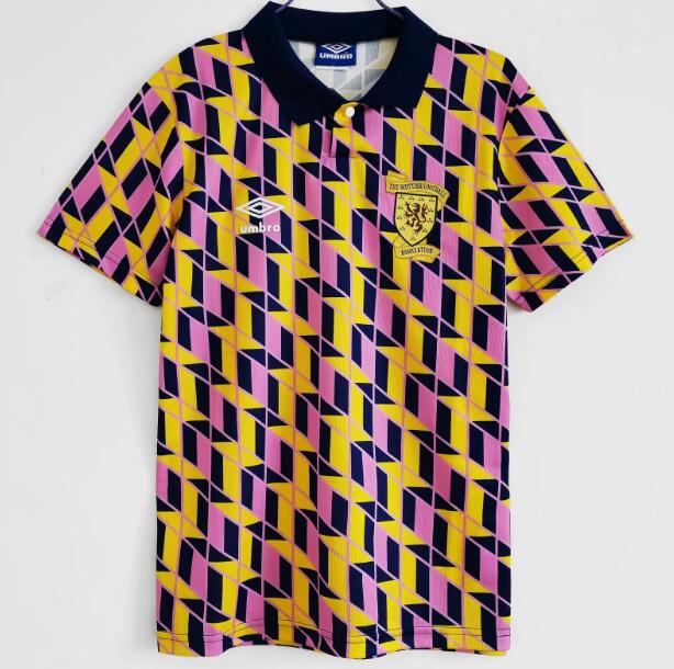 1991-93 Scotland Retro Away Kit Soccer Jersey